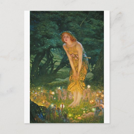Carte Postale Edward Robert Hughes - Réveillon de mi-été (Devant)