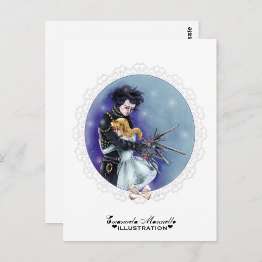 Carte postale Edward scissorhand (Devant / Derrière)