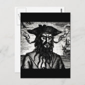 Carte Postale Edward Teach Portrait (Devant / Derrière)