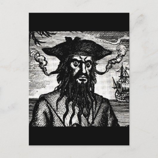 Carte Postale Edward Teach Portrait (Devant)