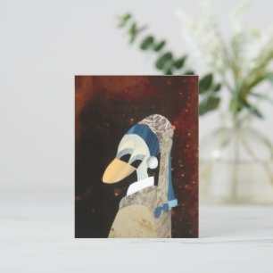 Carte Postale Eend from my girl with a pearl earring art