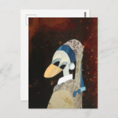Carte Postale Eend from my girl with a pearl earring art (Devant / Derrière)