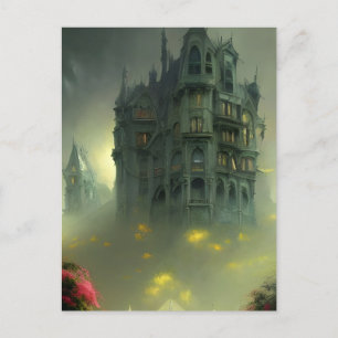Carte Postale Eerie Gothic Mansion Art numérique