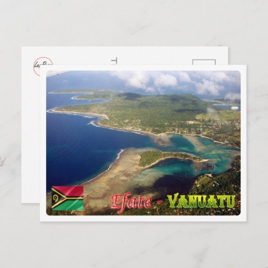 Carte Postale EFate - Erakor Island - Vue aérienne - Vanuatu - (Devant / Derrière)