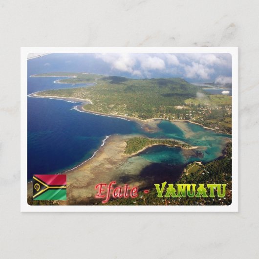 Carte Postale EFate - Erakor Island - Vue aérienne - Vanuatu - (Devant)