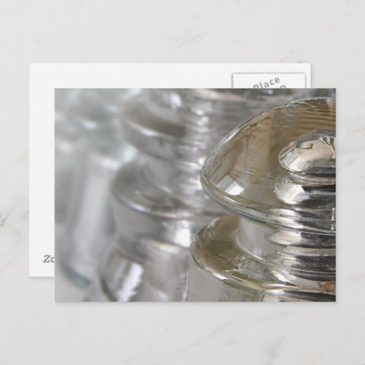 Carte Postale Effacer les isolateurs en verre (Devant / Derrière)