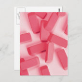 Carte Postale Effaceurs en caoutchouc rose (Devant / Derrière)