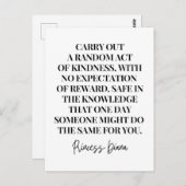 Carte Postale Effectuer un acte de gentillesse aléatoire (Devant / Derrière)
