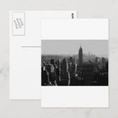 Carte Postale Effet Bois noir et blanc NYC (Devant / Derrière)