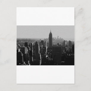 Carte Postale Effet Bois noir et blanc NYC