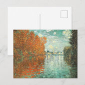 Carte Postale Effet d'automne à Argenteuil par Monet, (Devant / Derrière)
