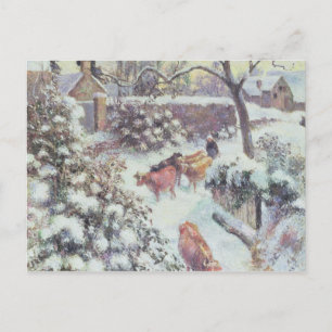 Carte Postale Effet de Neige a Montfoucault, 1882