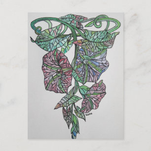 Carte Postale Effet de vitrail Volubilis de septembre Naissance