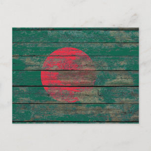 Carte Postale Effet du drapeau bangladais sur les panneaux de bo