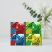 Carte Postale Effet pop art Labrador ! (Debout devant)