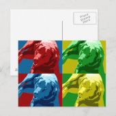 Carte Postale Effet pop art Labrador ! (Devant / Derrière)