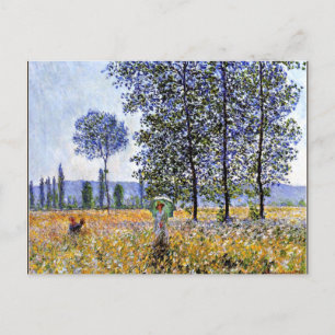 Carte Postale Effet soleil sous les peupliers, impressionnisme