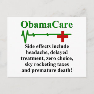 Carte Postale Effets secondaires d'ObamaCare