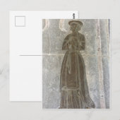 Carte Postale Effigie en laiton d'une femme (Devant / Derrière)