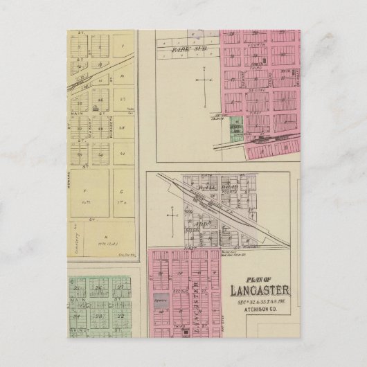 Carte Postale Effingham, Muscotah, Lancaster, Kansas (Devant)