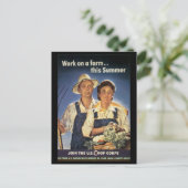 Carte Postale Effort de travail de guerre - affiches de travail  (Debout devant)