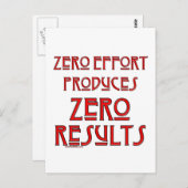 Carte Postale Effort zéro... (Devant / Derrière)