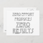 Carte Postale Effort zéro...2 (Devant / Derrière)