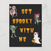 Carte Postale Éffrayant avec moi Halloween (Devant)
