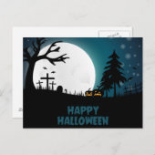 Carte postale Effrayant de la nuit d'Halloween (Devant / Derrière)