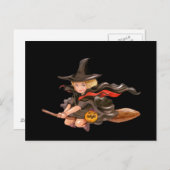 Carte postale Effrayant de la nuit d'Halloween (Devant / Derrière)