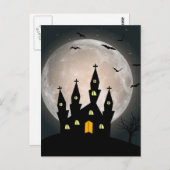 Carte postale Effrayant de la nuit d'Halloween (Devant / Derrière)