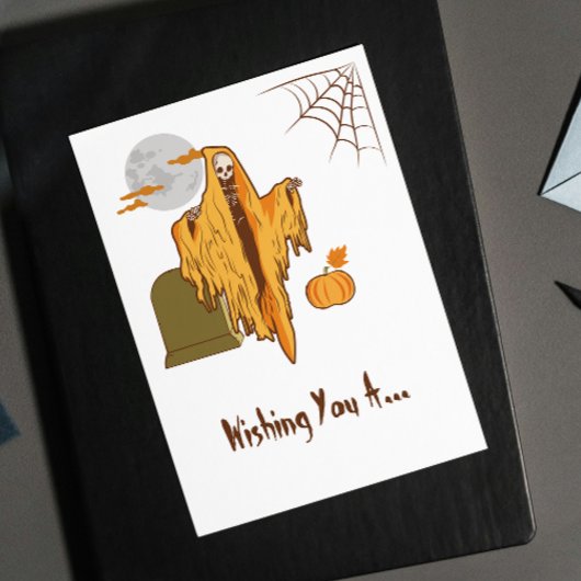 Carte Postale Éffrayant Flirty Skeleton Booty Joke Drôle Hallowe