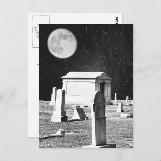 Carte postale éffrayant Graveyard (Devant / Derrière)