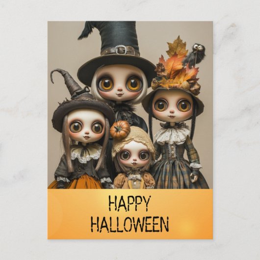 Carte Postale Éffrayant Halloween Anime Girl (Devant)