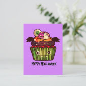 Carte Postale Éffrayant Halloween Cupcake (Debout devant)