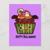 Carte Postale Éffrayant Halloween Cupcake (Devant)