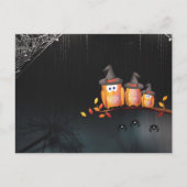 Carte postale Effrayant Halloween Night with Owls (Devant)