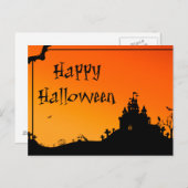 Carte postale Effrayant Halloween Night with Owls (Devant / Derrière)