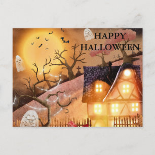 Carte postale Effrayant Halloween Night with Owls