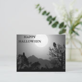 Carte postale Effrayant Halloween Night with Owls (Debout devant)