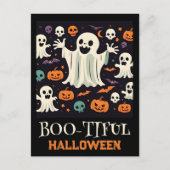 Carte Postale Éffrayant Happy Ghost Boo-tiful Halloween (Devant)