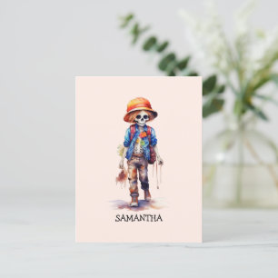 Carte Postale Éffrayant, mais joli Zombie Kid - Adorable Macabre