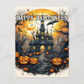 Carte Postale Éffrayant Maison ancienne hantée Halloween (Devant)
