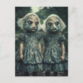 Carte Postale Effrayant Poisson Twins Horreur (Devant)