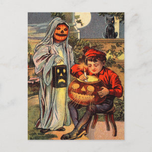Carte postale éffrayant Vintage Halloween