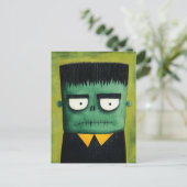 Carte Postale Éffrayante Cute Frankenstein Monster Halloween (Debout devant)