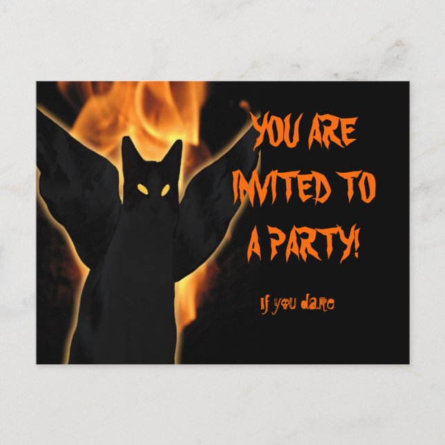 Carte postale éffrayante d'invitation de Halloween (Devant)