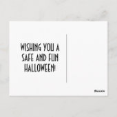 Carte postale éffrayante Halloween Gate, Orange (Dos)