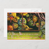 Carte postale éffrayante Halloween vintage (Devant / Derrière)