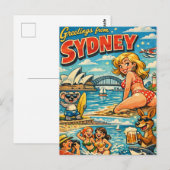Carte postale effrontée classique de Sydney (Devant / Derrière)
